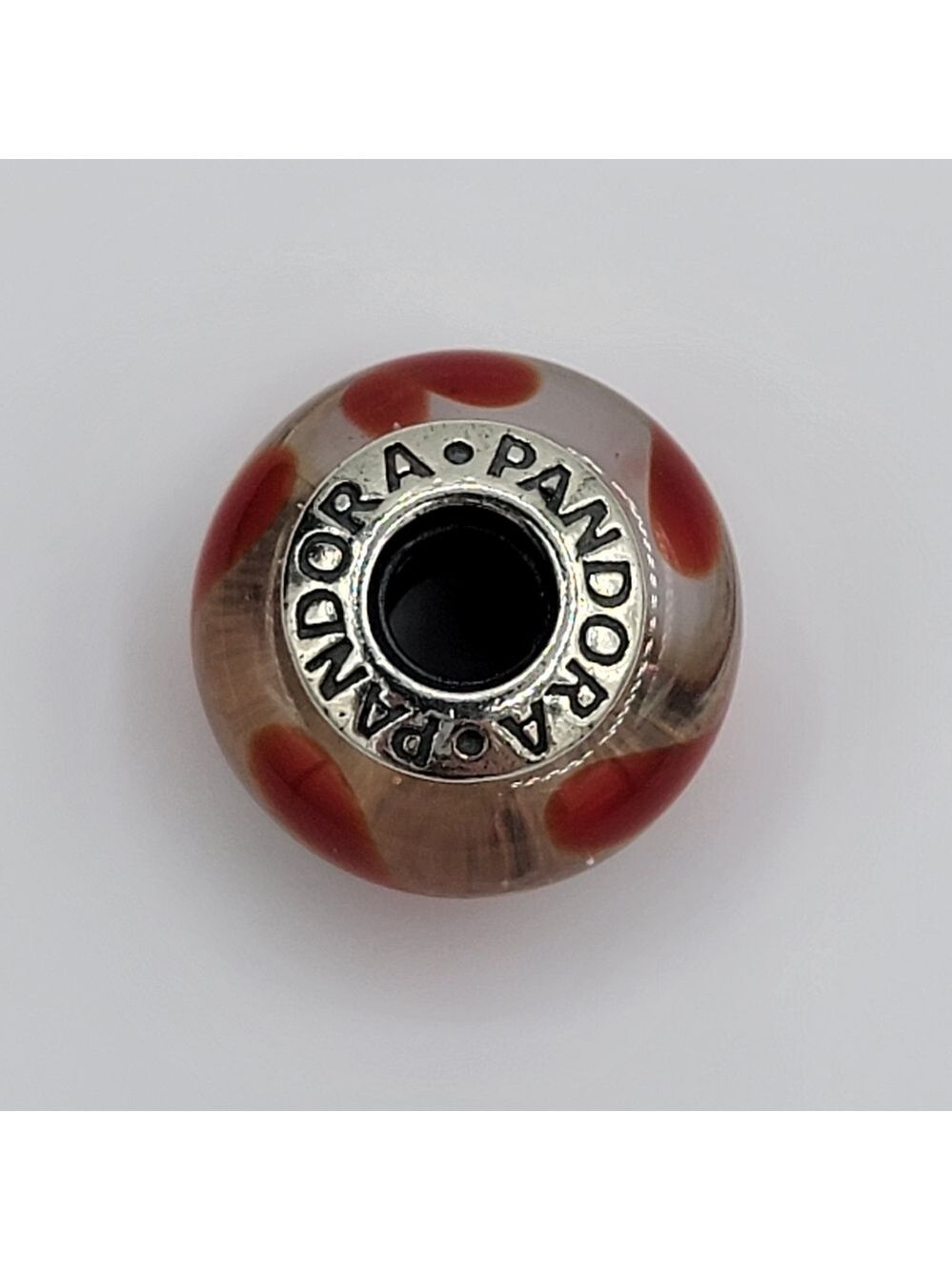 Pandora Murano Charm Ice Love Hearts #2582 - Picture 3 of 9